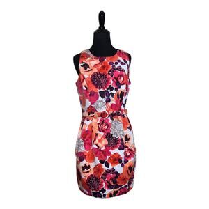 NWT Eliza J Floral Mini Dress in Pink, Orange, Purple